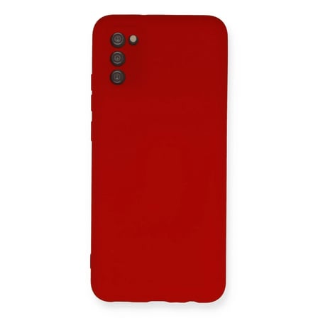 Samsung Galaxy A03S Kılıf Nano içi Kadife Silikon - Kırmızı