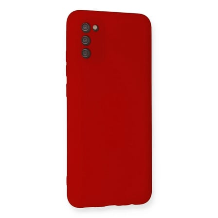 Samsung Galaxy A03S Kılıf Nano içi Kadife Silikon - Kırmızı