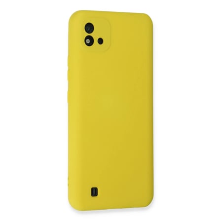 Realme C11 2021 Kılıf Nano içi Kadife Silikon - Sarı