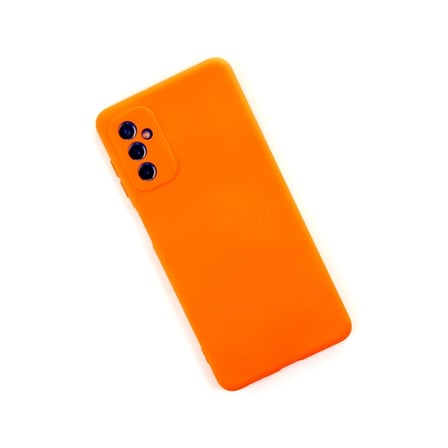 Samsung Galaxy M52 5G Kılıf Nano içi Kadife Silikon - Turuncu