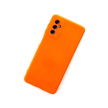 Samsung Galaxy M52 5G Kılıf Nano içi Kadife Silikon - Turuncu