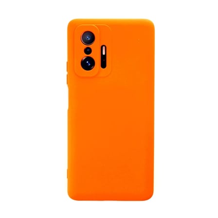 Xiaomi Mi 11T Pro Kılıf Nano içi Kadife Silikon - Turuncu