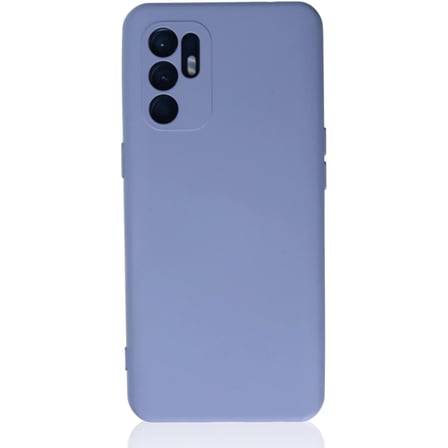Oppo Reno 6 Kılıf Nano içi Kadife Silikon - Lila