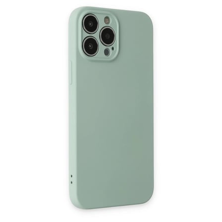 Apple iPhone 13 Pro Max Kılıf Nano içi Kadife Silikon - Su Yeşili