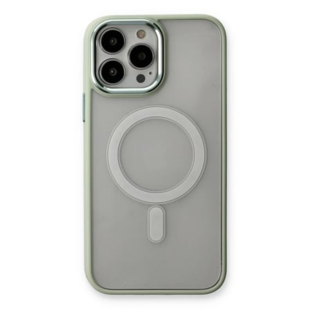 Apple iPhone 14 Pro Max Kılıf Room Magneticsafe Silikon - Su Yeşili
