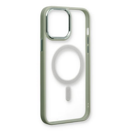Apple iPhone 14 Pro Max Kılıf Room Magneticsafe Silikon - Su Yeşili