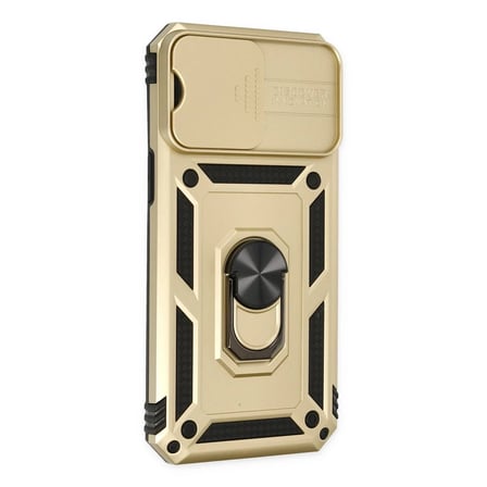 Apple iPhone 14 Pro Kılıf Pars Lens Yüzüklü Silikon - Gold