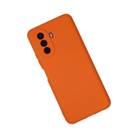Huawei Nova Y70 Kılıf Nano içi Kadife Silikon - Turuncu