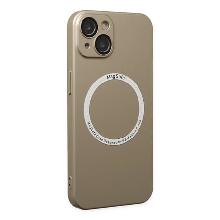 Apple iPhone 14 Plus Kılıf Jack Magneticsafe Lens Silikon - Gold