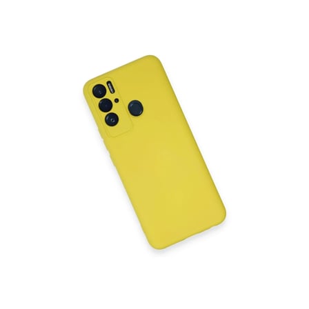 Tecno Pova Neo Kılıf Nano içi Kadife Silikon - Sarı