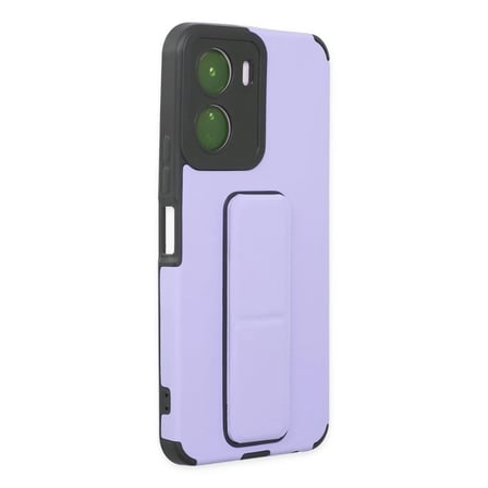 Vivo Y16 Kılıf Mega Standlı Silikon - Lila