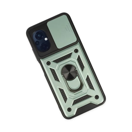 Xiaomi Poco M5 Kılıf Pars Lens Yüzüklü Silikon - Yeşil