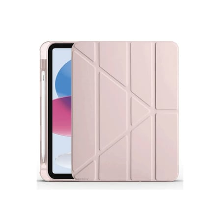Apple iPad 2025 10.9 10.Nesil (A16) Kılıf Kalemlikli Mars Tablet Kılıfı - Rose Gold