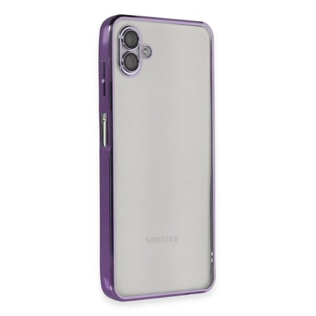 Samsung Galaxy A04 Kılıf Razer Lensli Silikon - Mor