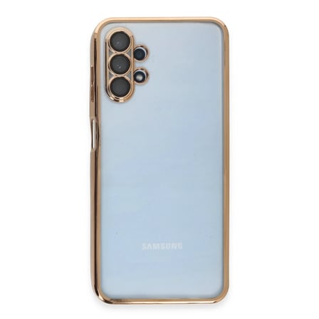 Samsung Galaxy A13 4G Kılıf Razer Lensli Silikon - Gold