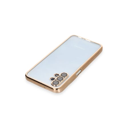 Samsung Galaxy A13 4G Kılıf Razer Lensli Silikon - Gold