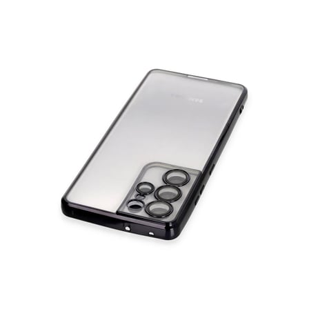 Samsung Galaxy S21 Ultra Kılıf Razer Lensli Silikon - Siyah