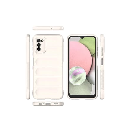 Samsung Galaxy A03S Kılıf Optimum Silikon - Krem