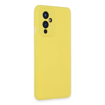 One Plus 9 Kılıf Nano içi Kadife Silikon - Sarı