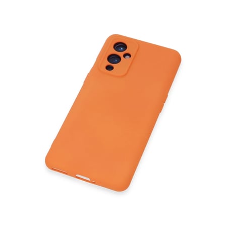 One Plus 9 Kılıf Nano içi Kadife Silikon - Turuncu