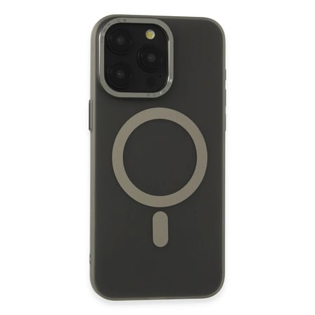 Apple iPhone 15 Pro Kılıf Lodos Magneticsafe Mat Kapak - Titan Gri