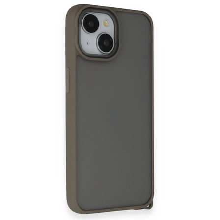 Apple iPhone 14 Kılıf Elegant Kapak - Titan Gri