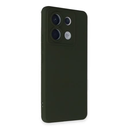 Xiaomi Redmi Note 13 Pro 5G Kılıf Nano içi Kadife Silikon - Koyu Yeşil