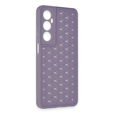 Realme C65 Kılıf Petek Silikon Kapak - Lila