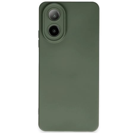 Oppo A38 Kılıf Nano içi Kadife Silikon - Koyu Yeşil