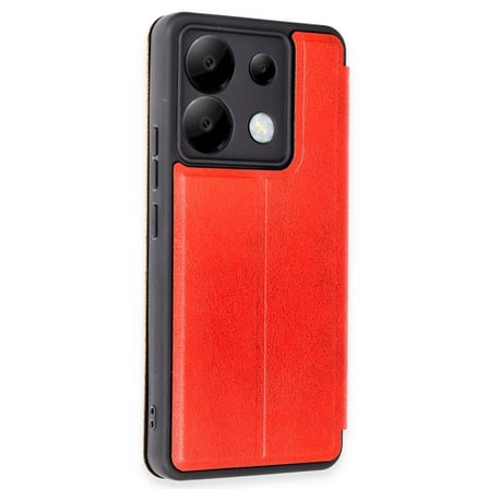 Xiaomi Redmi Note 13 Pro 5G Kılıf Flip Cover - Kırmızı