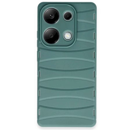 Xiaomi Redmi Note 13 Pro 4G Kılıf Bibercas Silikon Kapak - Koyu Yeşil