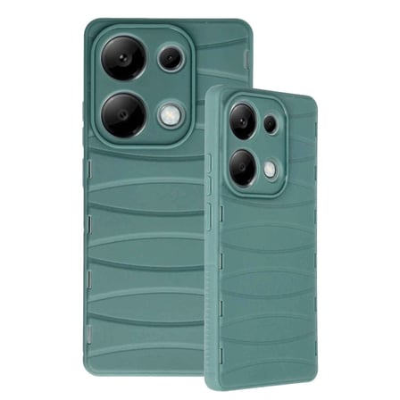 Xiaomi Redmi Note 13 Pro 4G Kılıf Bibercas Silikon Kapak - Koyu Yeşil