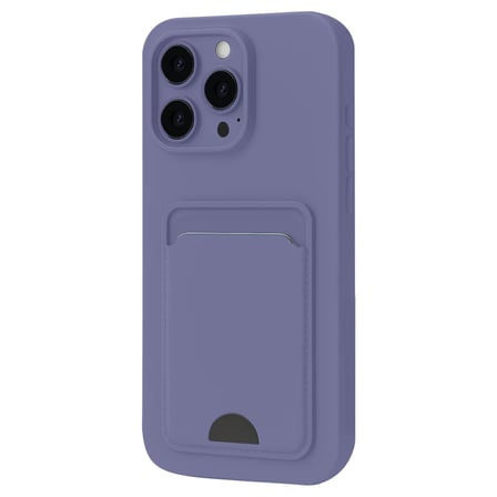 Apple iPhone 16 Pro Kılıf Kelvin Kartvizitli Silikon - Lila