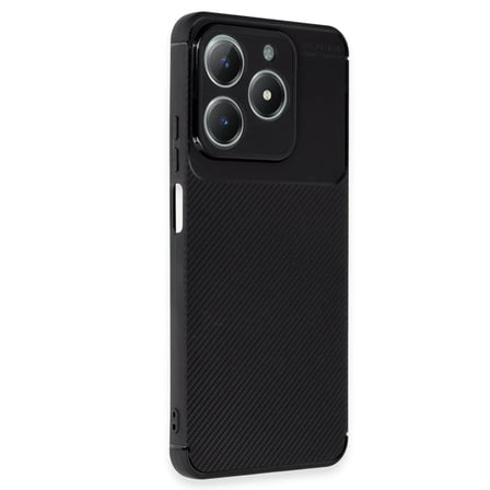Realme C61 Kılıf Auto Focus Karbon Kapak - Siyah