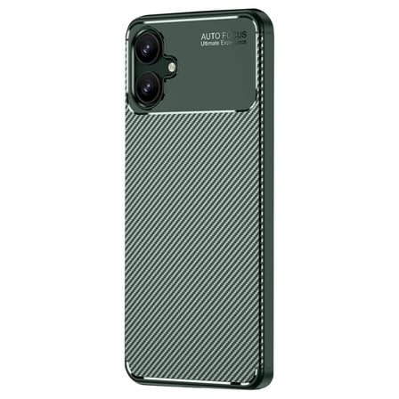 Samsung Galaxy A06 Kılıf Auto Focus Karbon Kapak - Koyu Yeşil