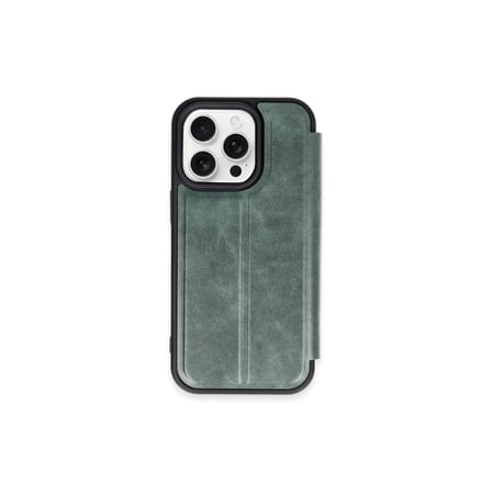 Apple iPhone 15 Pro Max Kılıf Flip Cover - Koyu Yeşil