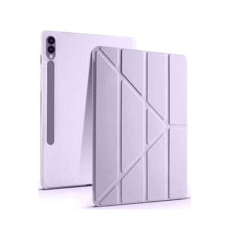 Samsung Galaxy X610 Tab S9 FE Plus 12.4 Kılıf Kalemlikli Mars Tablet Kılıfı - Lila