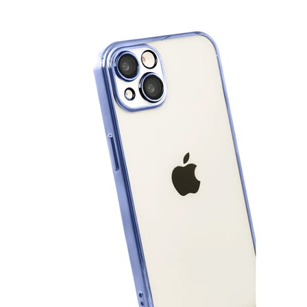 Apple iPhone 15 Razer Lensli Silikon - Açık Mavi