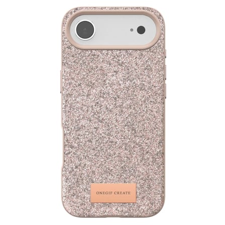 Onegif Apple iPhone 17 Air Bright Simli Kapak - Pembe