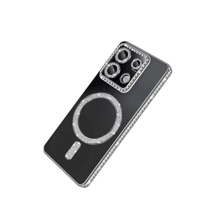 Xiaomi Redmi Note 13 Pro 4G Joke Simli Magneticsafe Kılıf - Gümüş