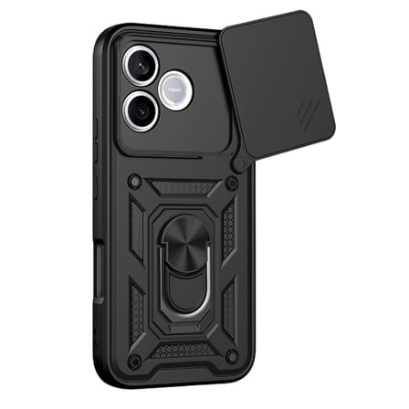 Huawei Honor 600 Lite Pars Lens Yüzüklü Silikon - Siyah