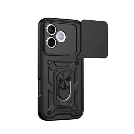 Huawei Honor 600 Lite Pars Lens Yüzüklü Silikon - Siyah
