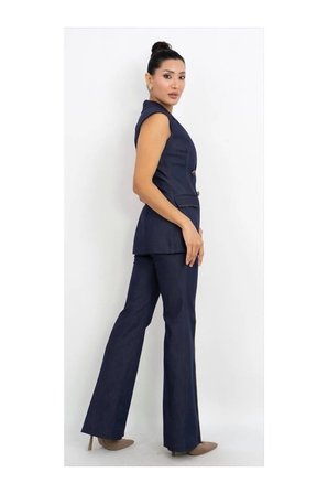 Kolsuz Blazer Ceket Pantolon Takım