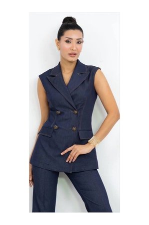 Kolsuz Blazer Ceket Pantolon Takım