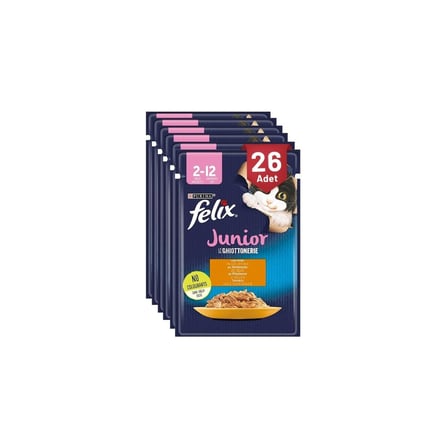 Felix Yavru Sığır Etli Kedi Yaş Mama 26x85g
