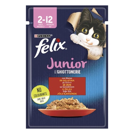 Felix Yavru Sığır Etli Kedi Yaş Mama 26x85g