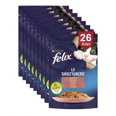 Felix Somonlu Yetişkin Kedi Yaş Mama 26x85g
