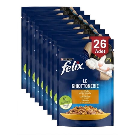 Felix Tavuk Etli Yetişkin Kedi Yaş Mama 26x85g