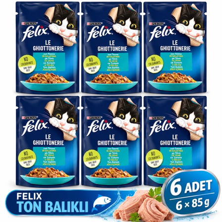 Felix Ton Balıklı Yetişkin Kedi Yaş Mama 6x85g