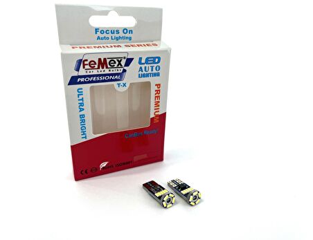 FEMEX Premium Beyaz T10 15Smd 4014Chipset Yassı Led Ampul Aktif Canbus